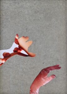 Collage, gemaakt door Alef Aks, met twee handen