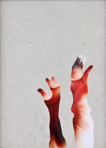 Collage, gemaakt door Alef Aks, met twee handen