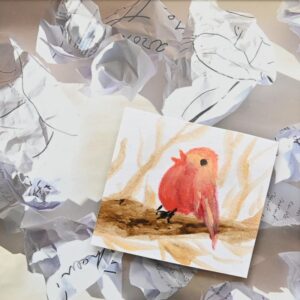 Collage, gemaakt door Alef Aks, met vogel