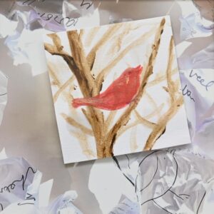 Collage, gemaakt door Alef Aks, met vogel