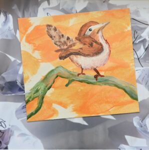 Collage, gemaakt door Alef Aks, met vogel